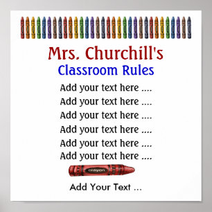 School Teacher's Classroom Rules . by SRF Poster