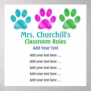 School Teacher's Classroom Rules - SRF Poster
