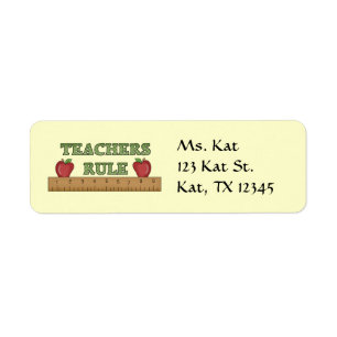 School Teachers Return Address Labels