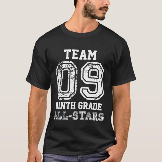 School Team 9th Grade All-Stars Sports Jersey (On  T-Shirt (Front)