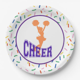 School Team Cheerleader Paper Plate