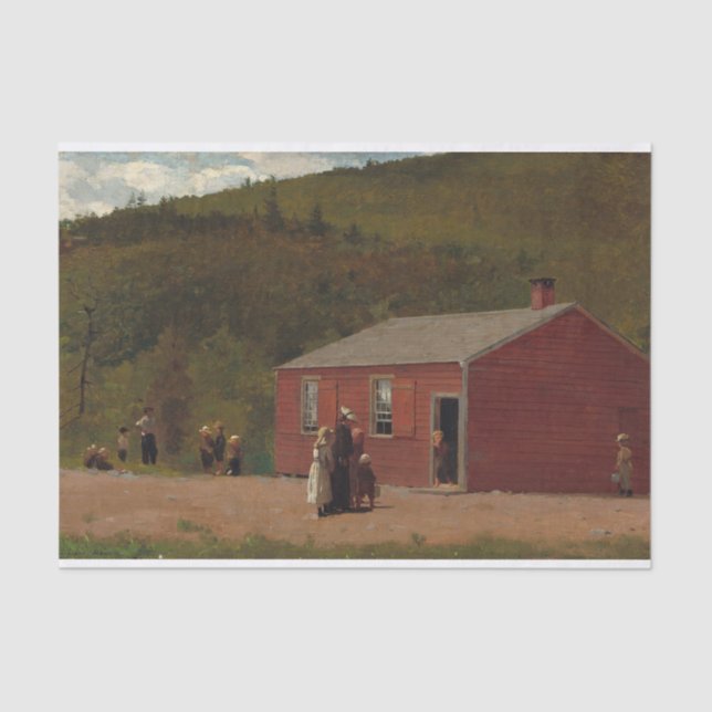 School Time by Winslow Homer Tissue Paper (Front)