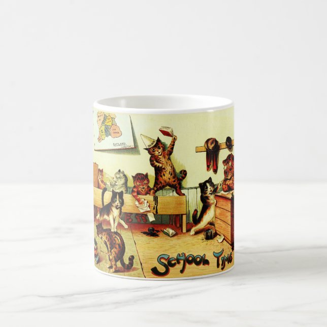School Time Cats Louis Wain Coffee Mug (Center)
