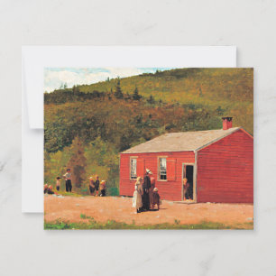 School Time, popular painting by Winslow Homer,  Card