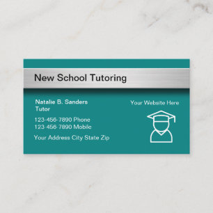 School Tutoring Education Business Card
