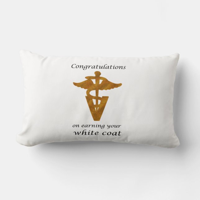 School Veterinary White Coat Ceremony Lumbar Cushion (Front)