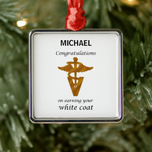 School Veterinary White Coat Ceremony Metal Ornament
