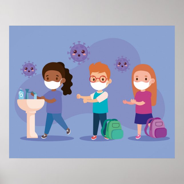 School Wash Your Hands Poster (Front)