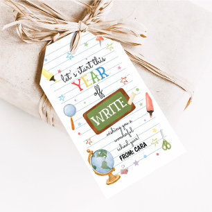 School Year Back to School Favor Tags