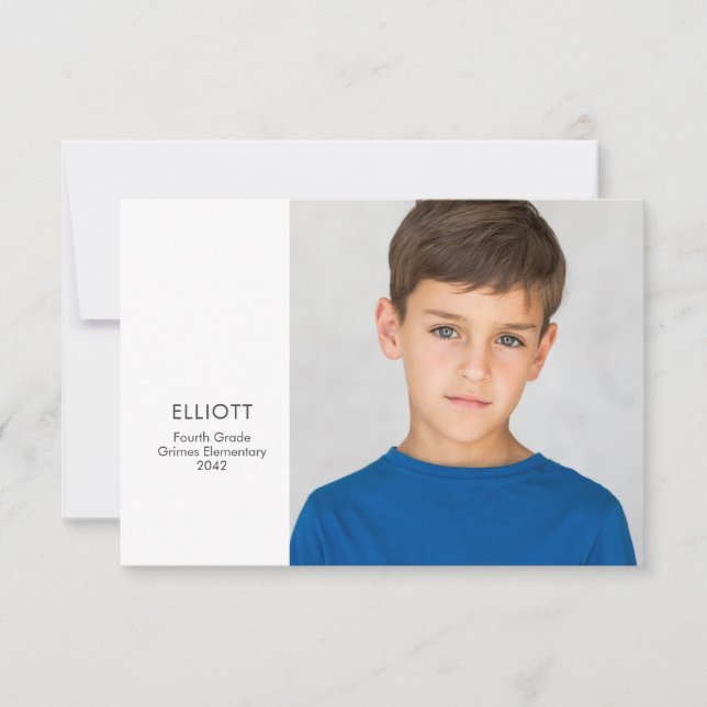 School Year Keepsake Photo Card (Front)