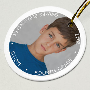 School Year Keepsake Photo Ceramic Ornament