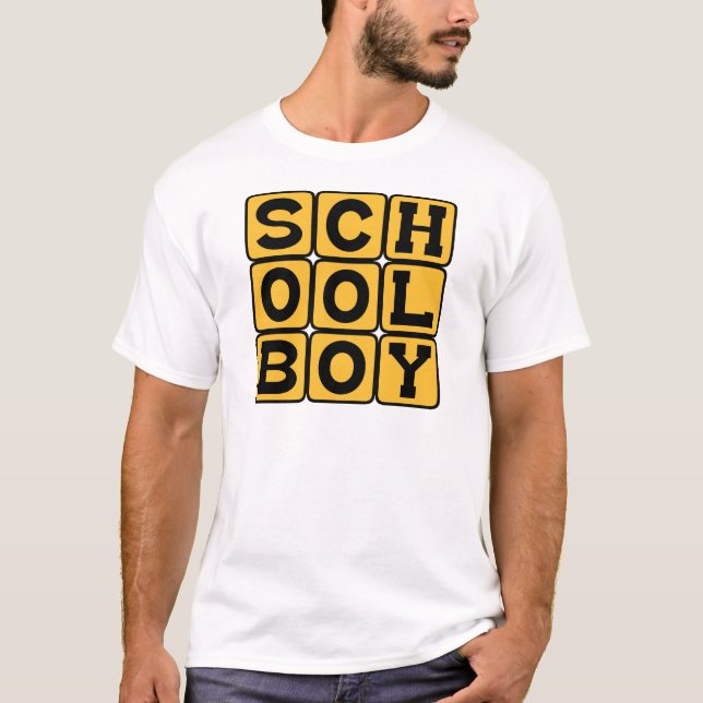 Schoolboy, Male Student T-Shirt (Front)