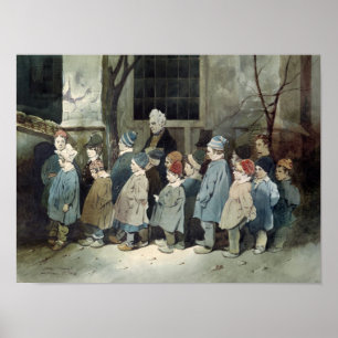 Schoolboys in the Playground Poster