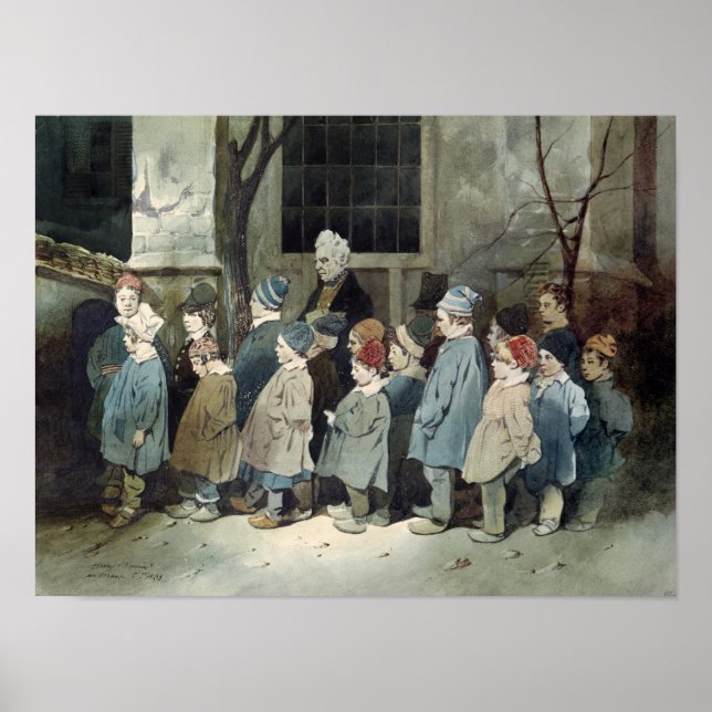 Schoolboys in the Playground Poster (Front)