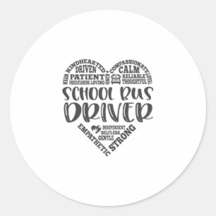Schoolbus driver, school bus driver classic round sticker