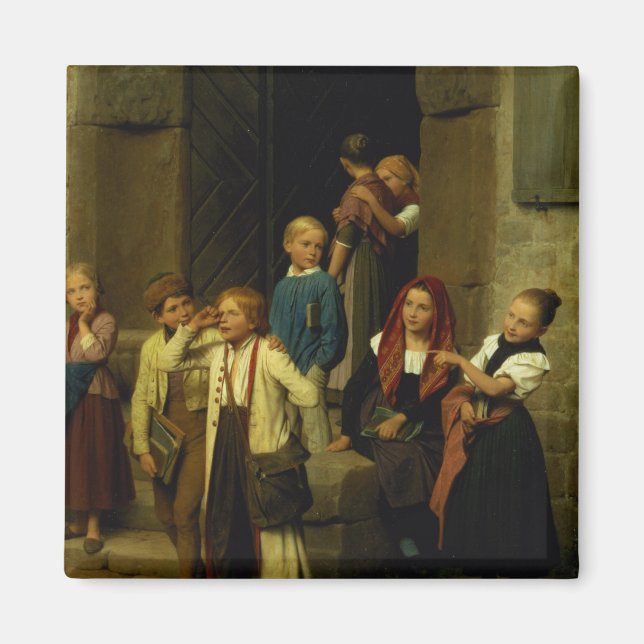 Schoolchildren Watching a Boy Cry, 1861 Magnet (Front)