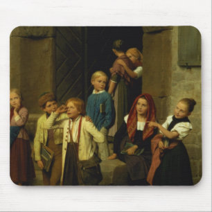 Schoolchildren Watching a Boy Cry, 1861 Mouse Pad