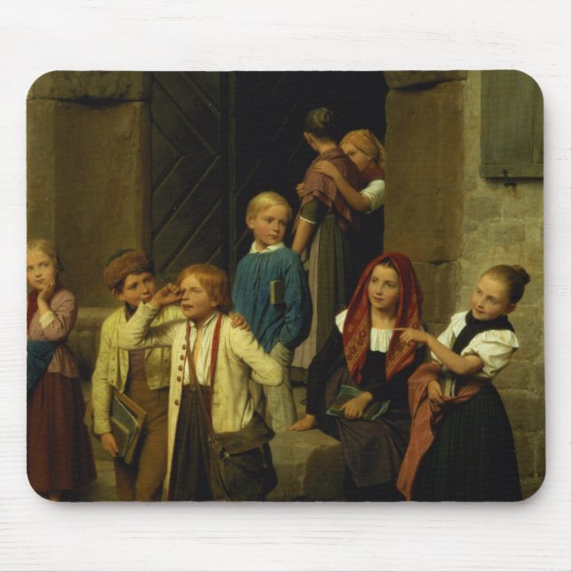 Schoolchildren Watching a Boy Cry, 1861 Mouse Pad (Front)