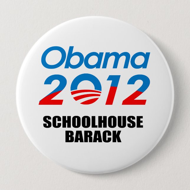 SCHOOLHOUSE BARACK 10 CM ROUND BADGE (Front)