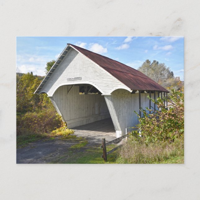 Schoolhouse Covered Bridge, Vermont Postcard (Front)