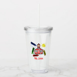 Schoolhouse Crayons Personalised Teacher Acrylic Tumbler