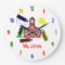 Schoolhouse & Crayons Teacher Clock