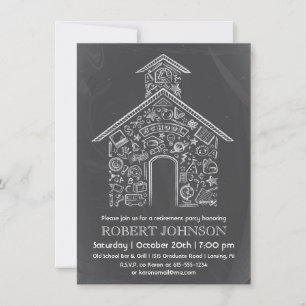 Schoolhouse Teacher Retirement Invitation