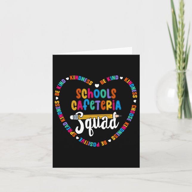 Schools Cafeteria Squad Ck To School Happy First D Card (Front)