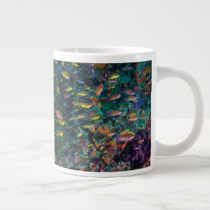 Schools of Fish Swim in Reef Large Coffee Mug