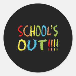 Schools Out 1 Classic Round Sticker