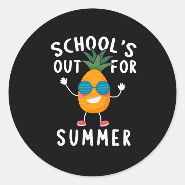 Schools Out For Summer  Classic Round Sticker (Front)