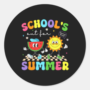 Schools Out For Summer Cute Last Day Of School Classic Round Sticker