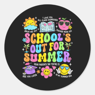 Schools Out For Summer Graduation Last Day Of Scho Classic Round Sticker