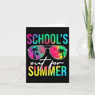 Schools Out For Summer Graduation Students Teacher Card
