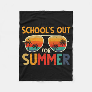 Schools Out For Summer Last Day Of School Teacher Fleece Blanket