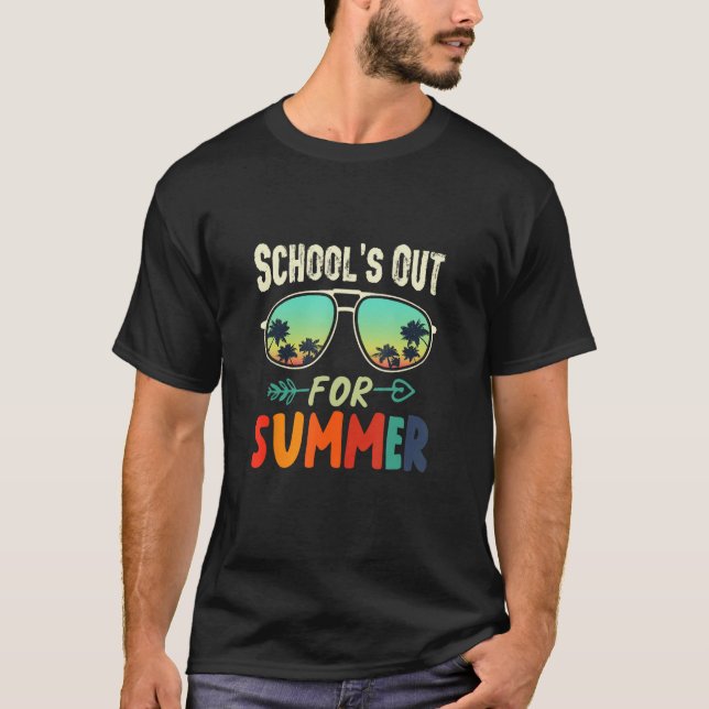 Schools Out For Summer & Loving It Funny Teacher S T-Shirt (Front)