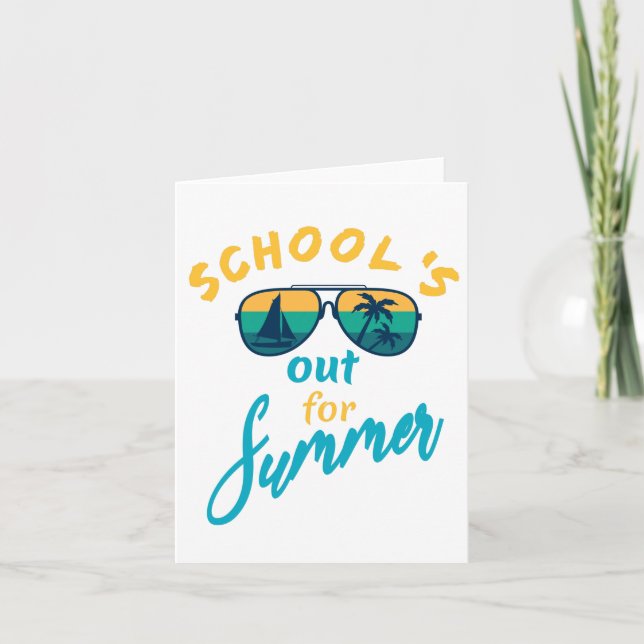 School's out for summer note card (Front)