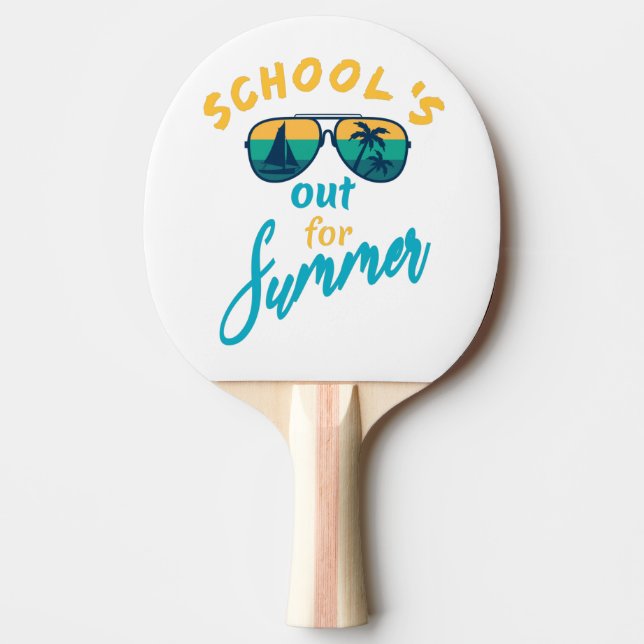 School's out for summer ping pong paddle (Front)