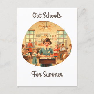 Schools Out For Summer  Postcard
