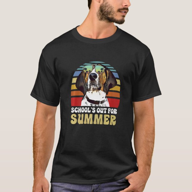 Schools Out For Summer Treeing Walker Coonhound Do T-Shirt (Front)