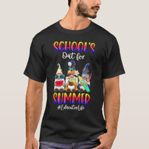 Schools Out For Summer Trio Gnomes Last Day Of Sc T-Shirt