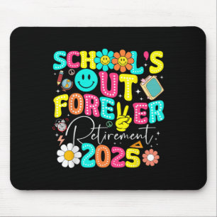 Schools Out Forever Retired Teacher Retirement Gif Mouse Pad