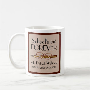 School's Out Forever Vintage Teachers Retirement  Coffee Mug
