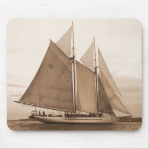 Schooner in Sepia Mouse Pad