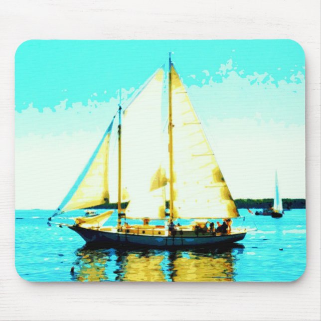 schooner sailing mousepad (Front)