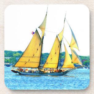 Schooner sailing nautical coaster