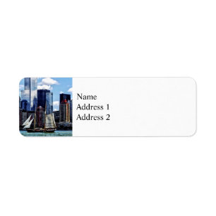 Schooner Seen From Liberty State Park Return Address Label