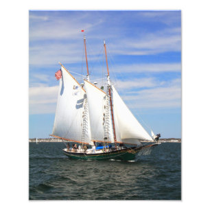 Schooner Setting Sail Photo Print
