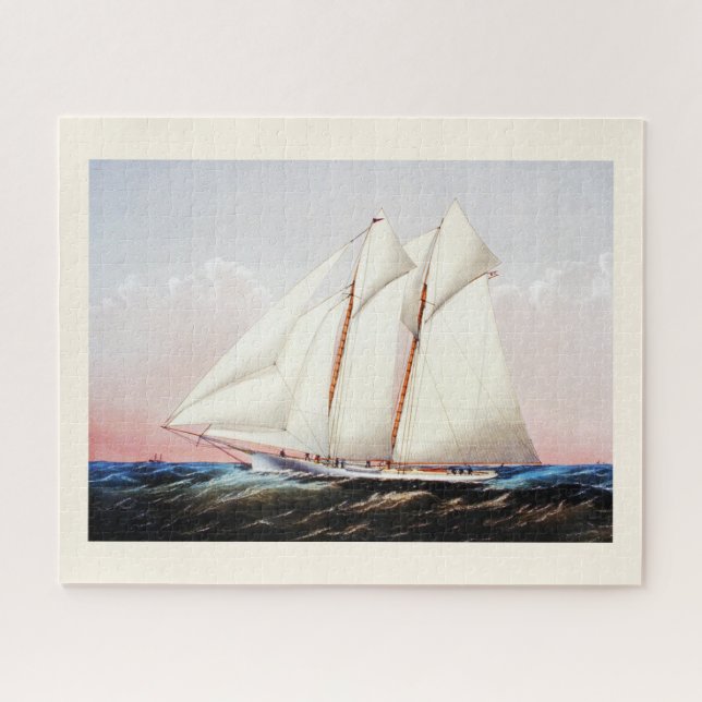 Schooner yacht jigsaw puzzle (Horizontal)