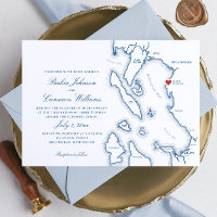 Schooner Zodiac Bellingham Bay WA Map Wedding